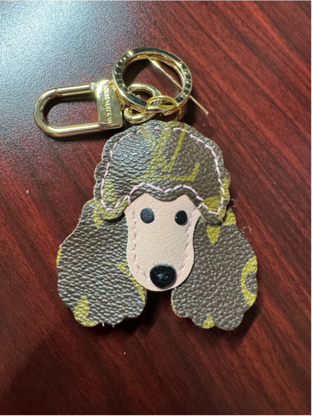 Handmade Upcycled Designer Canvas Poodle Bag Charm Keychain | OOAK | COA Include - Picture 3 of 5